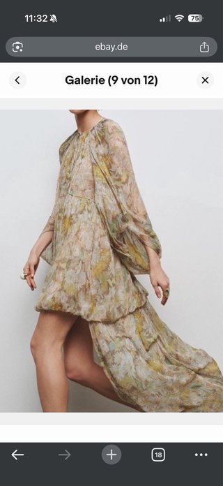 Vestido estampado beige y amarillo