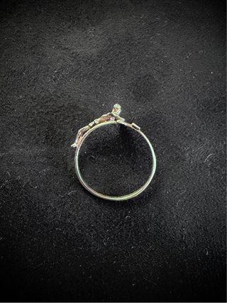 Anillo Cruz Cristo Plata