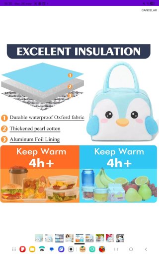 Bolsa Nevera Infantil Pingüino nuevo