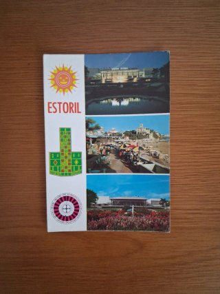 Postal antigo Estoril Casino e Praia