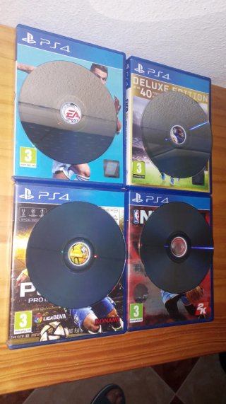 Pack 4 Juegos PS4: FIFA 19, FIFA 16, NBA 2K15, PES