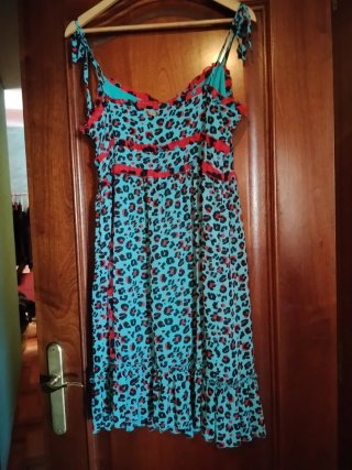Vestido tirantes Denny Rose estampado leopardo