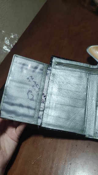 Cartera de piel MACHINE BY BASSICO negra