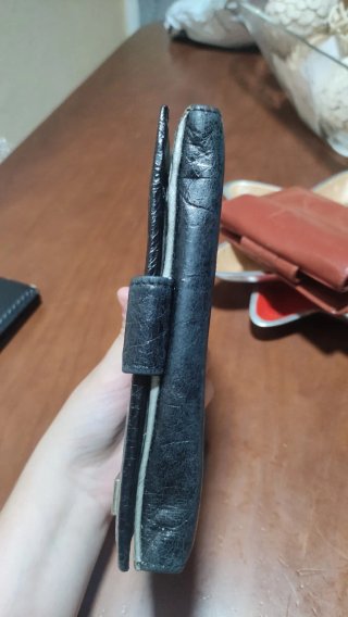 Cartera de piel MACHINE BY BASSICO negra