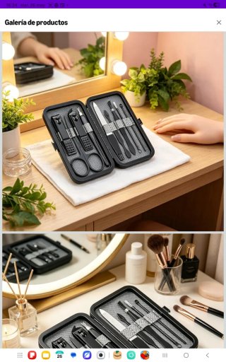 Juego Manicura 9 en 1 Negro nuevo