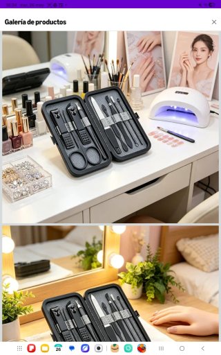 Juego Manicura 9 en 1 Negro nuevo