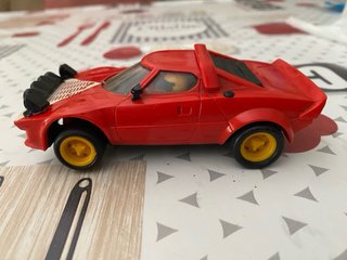 Scalextric Coche Lancia Stratos Rojo Rally Exin.
