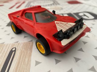 Scalextric Coche Lancia Stratos Rojo Rally Exin.