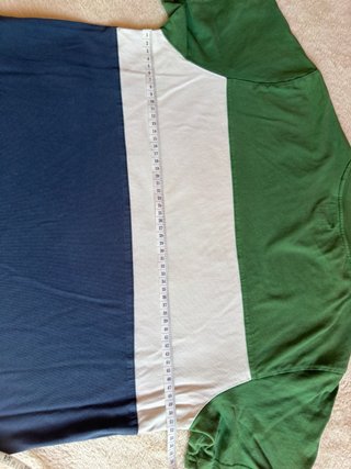 Camiseta Levi's color block logo verde y azul