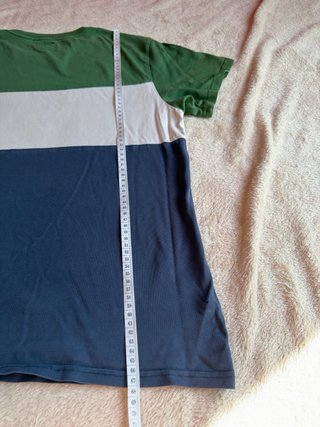 Camiseta Levi's color block logo verde y azul