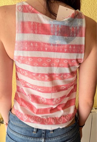 Camiseta Bershka Estilo Americano Talla XS