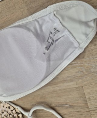 Trikini Blanco y Dorado Talla 36