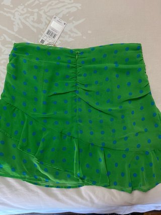 Falda Mango lunares verde y azul T.M