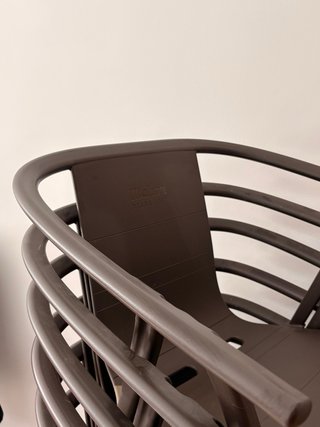 x6 Sedie Mahou Marroni Resistenti per Esterno