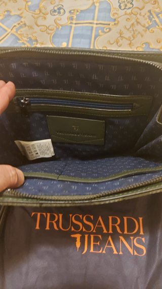 Pochette Trussardi verde camouflage
