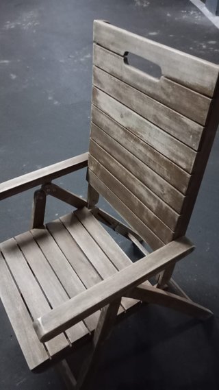 4 Sillas y 2 Butacas Madera Terraza
