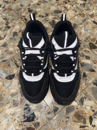 Scarpe Dior B22 nere e argento