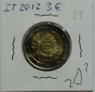 2 € Italia 2012 10 Años Euro S/C