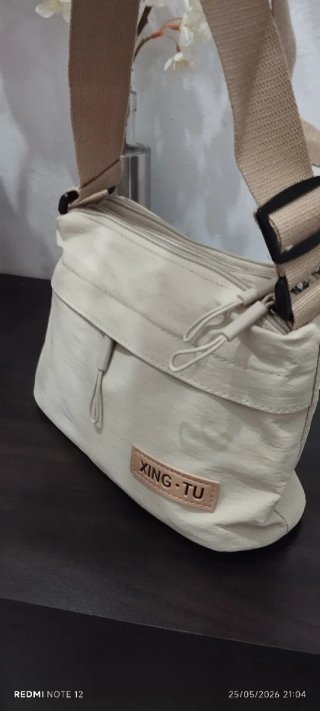Bolso bandolera beige