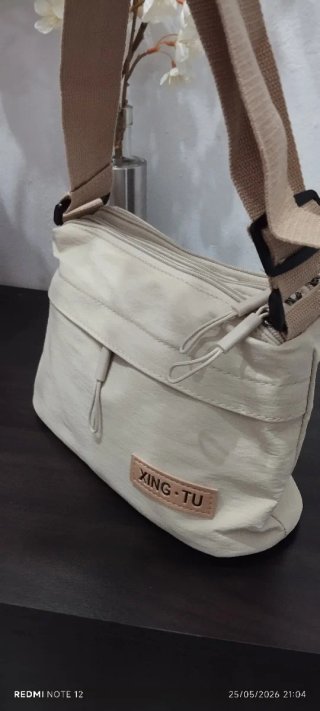 Bolso bandolera beige