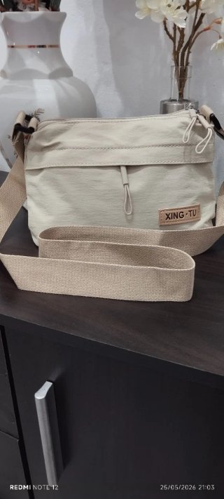 Bolso bandolera beige