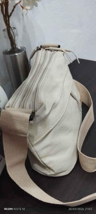 Bolso bandolera beige