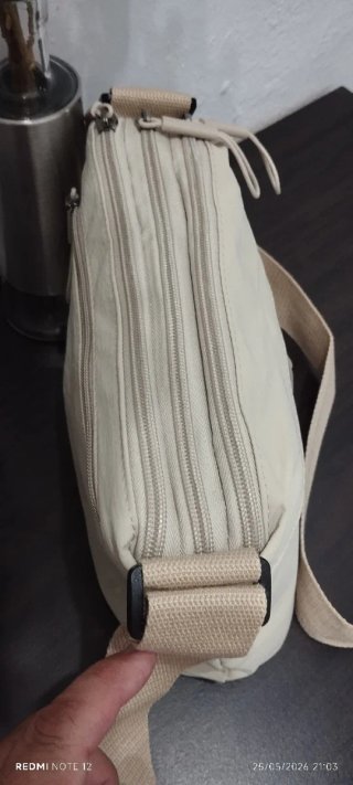 Bolso bandolera beige