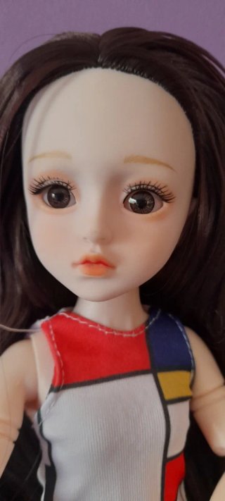 Muñeca articulada estilo Mondrian