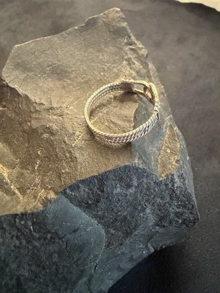 Anillo Plata Ley Trenzado