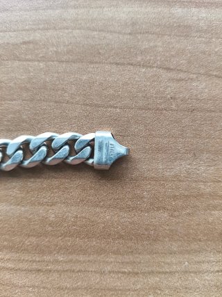 Pulsera de plata estilo cubano