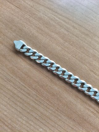 Pulsera de plata estilo cubano