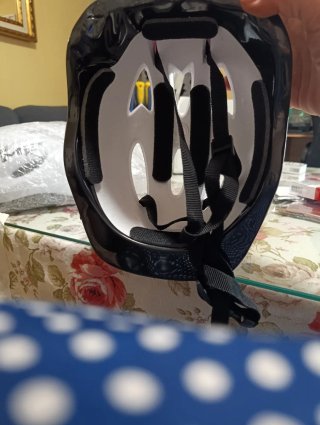 Casco Ciclismo Infantil Rosa Rayas Negras