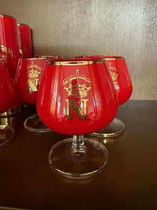 Set di bicchieri e calici in cristallo rosso