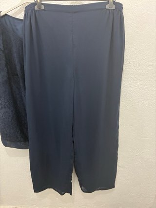 Conjunto top encaje y pantalón azul talla 44/46