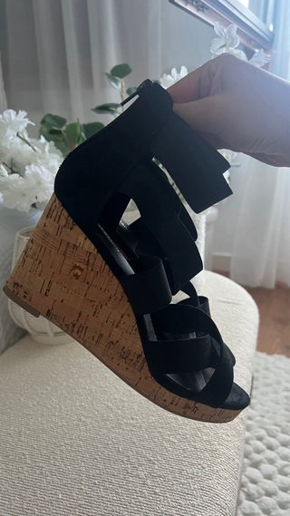 Sandalias cuña negras talla 39