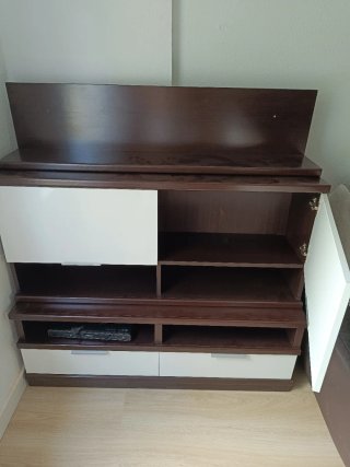 Conjunto de salón: repisa, mueble TV y mueble bar
