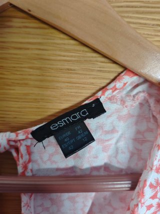 Mono corto floral coral