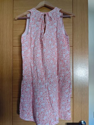 Mono corto floral coral