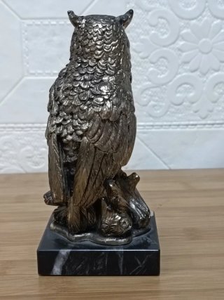 Figura Búho - Baño Plata Ley