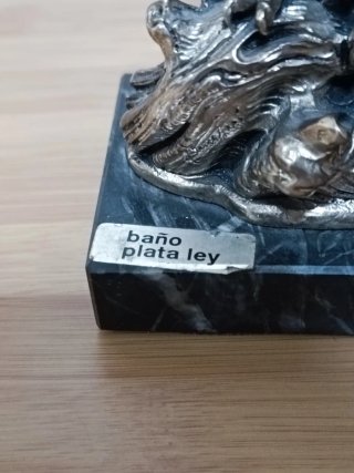 Figura Búho - Baño Plata Ley