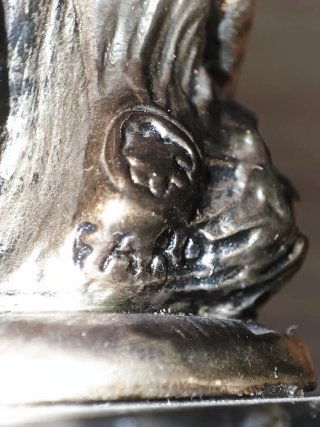 Figura Búho - Baño Plata Ley