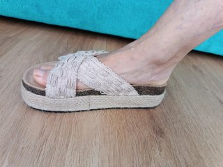Sandalias con plataforma Inside Beige Talla 39