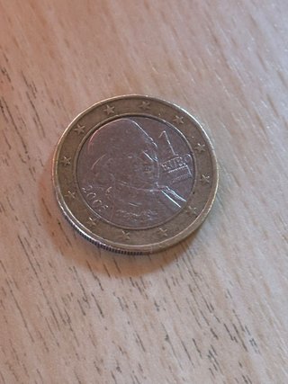 Moneda 1€ Mozart 2005