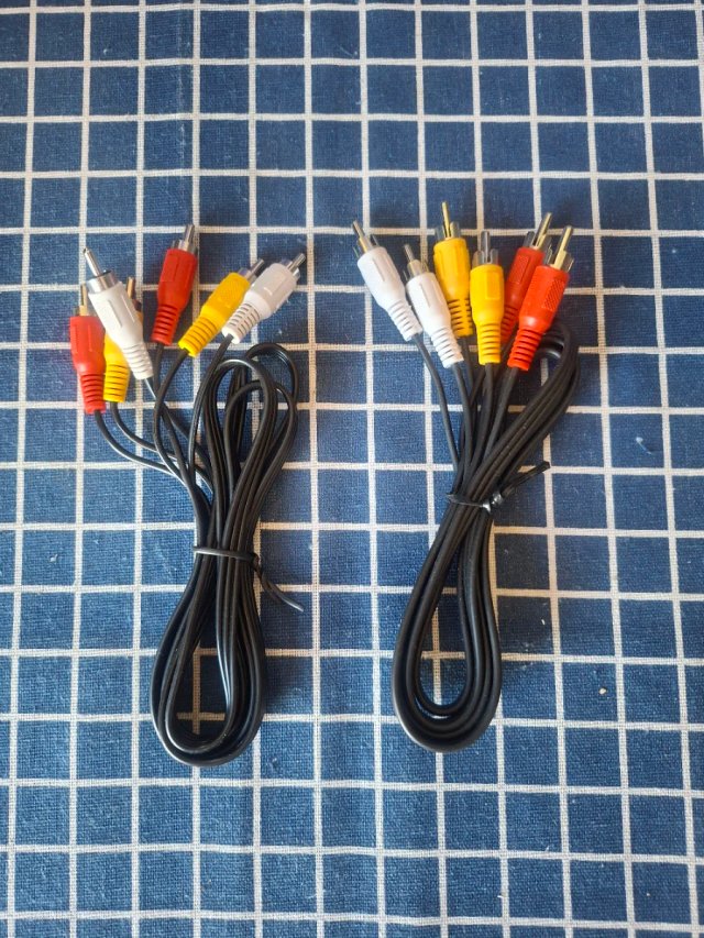 LOTE 2 CABLES RCA /COMPONENTES AUDIO VIDEO