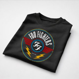 Camiseta Foo Fighters logo - Algodón Negro Unisex