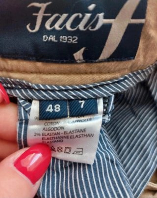 Pantaloni uomo Facis beige taglia 48