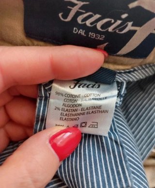 Pantaloni uomo Facis beige taglia 48