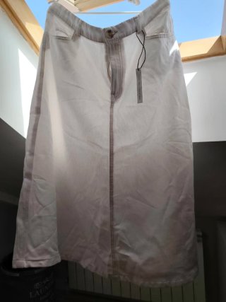 Falda vaquera blanca Lefties Talla XL