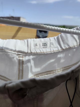 Falda vaquera blanca Lefties Talla XL