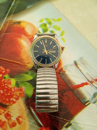 Orologio Timex Quarzo Blu e Oro